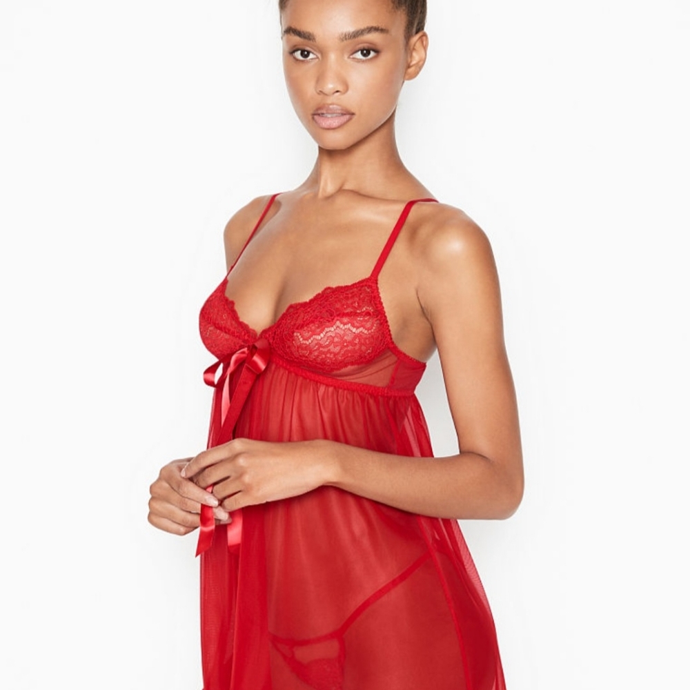 NWT VS baby doll & panty set. Size L